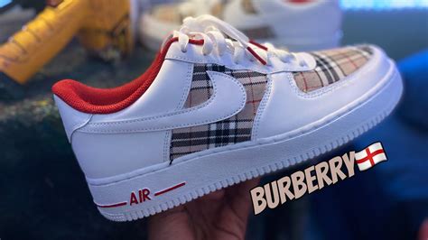 burberry nike air force ones|drippy air force 1 shoes.